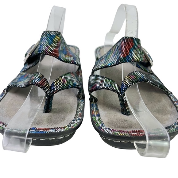 Alegria by Pg Lite Women's Val-376 Floral Colorful Genuine Leather Sandals sz 41 - Picture 2 of 16
